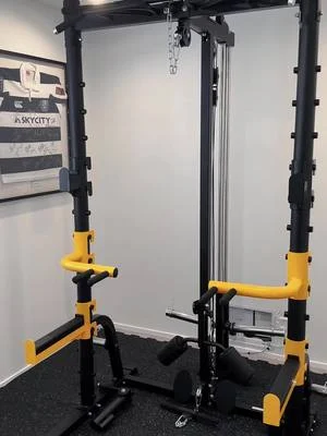 Just half a rack and a room—your home gym is ready!